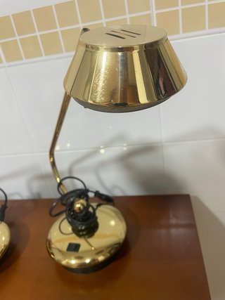 Lampade da scrivania dorate vintage (2 unità)