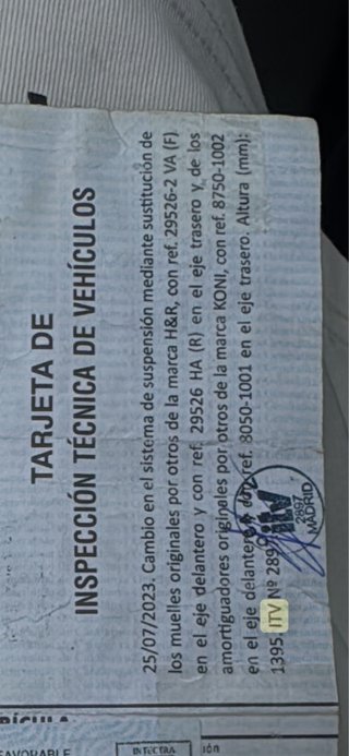 Suspensión Koni Naranja y Azul