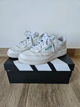 Reebok Club C 85 bianche e verdi da donna