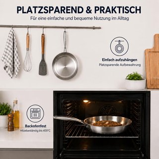 Padella in acciaio inox 28 cm