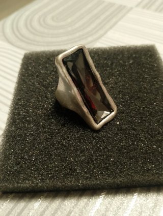 Anillo Bisutería Piedra Rectangular
