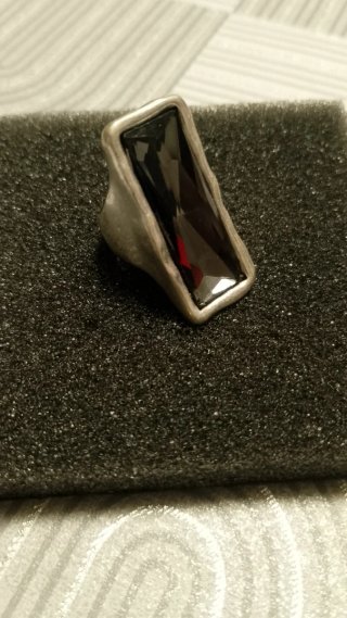 Anillo Bisutería Piedra Rectangular