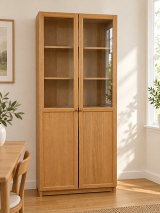Librería Vitrina IKEA BILLY Efecto Roble