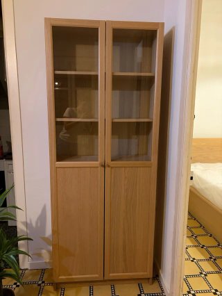 Librería Vitrina IKEA BILLY Efecto Roble