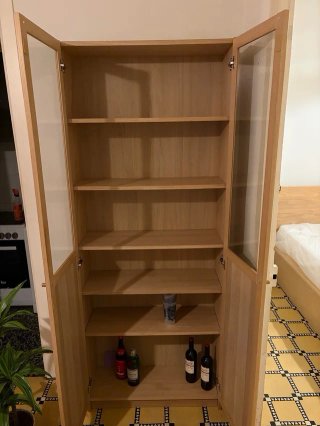 Librería Vitrina IKEA BILLY Efecto Roble