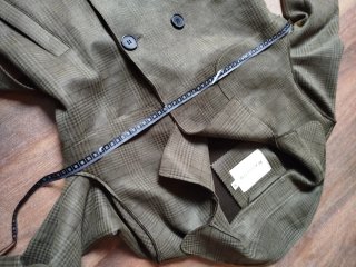 Gabardina cuadros beige/marrón Talla M