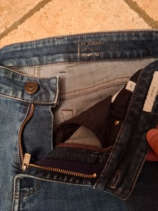 Pantaloni jeans PT Torino blu cotone stretch