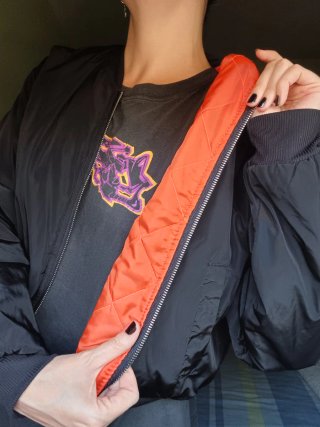 Bomber nero taglia L