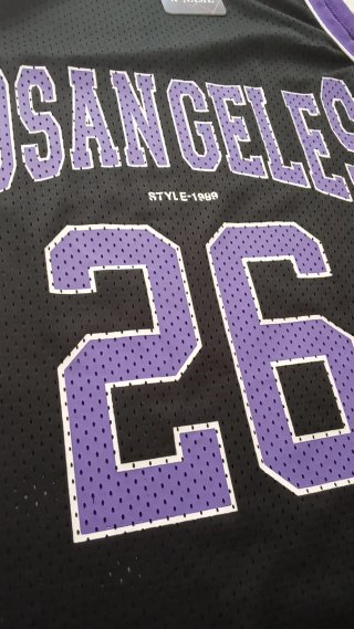 Camiseta Baloncesto Los Angeles 26 Negra Morada
