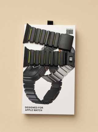 Correa Eslabones Negra/Verde Apple Watch