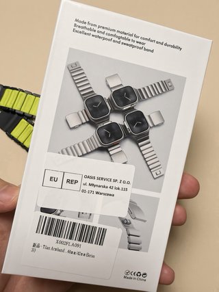 Correa Eslabones Negra/Verde Apple Watch