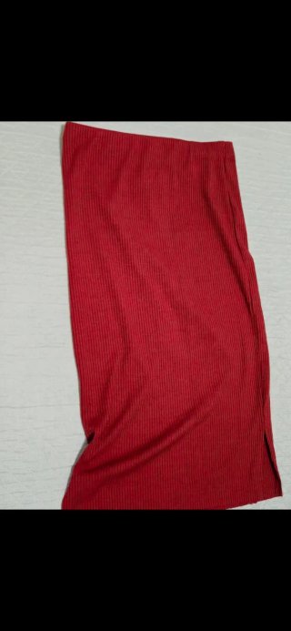 Coordinato top e gonna costine cotone