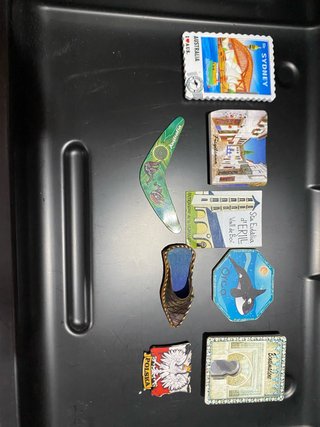 Lote de 8 imanes de nevera de viaje