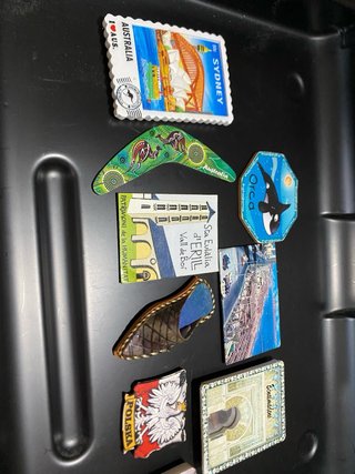 Lote de 8 imanes de nevera de viaje