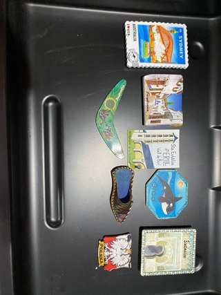 Lote de 8 imanes de nevera de viaje