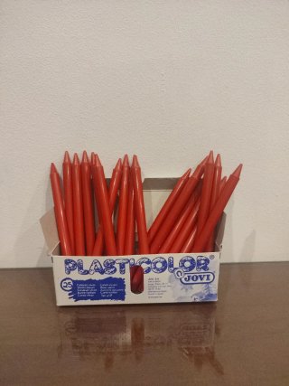 Ceras Jovi Plasticolor Rojas (23 unidades)