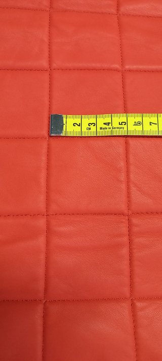 Pelle nappa trapuntata rossa