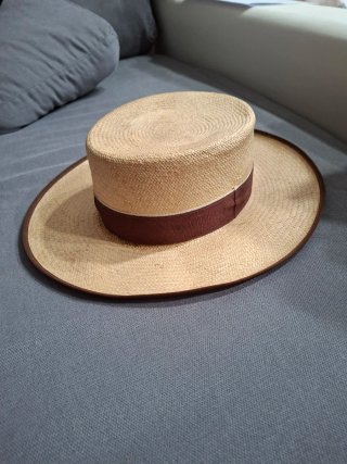 Sombrero Panamá Ancho Beige Marrón