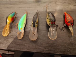 Lote de 3 señuelos de pesca crankbait