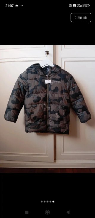 Giubbotto bambino mimetico 7-8 anni