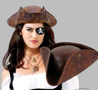 Gorro pirata disfraz marrón