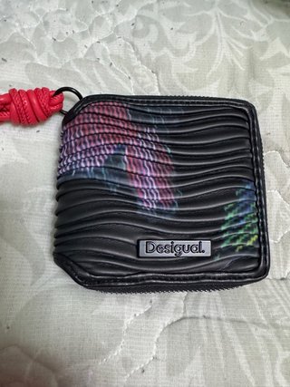 Monedero Desigual Negro Multicolor