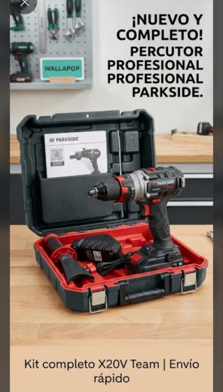 Taladro Percutor Parkside X20V Team completo