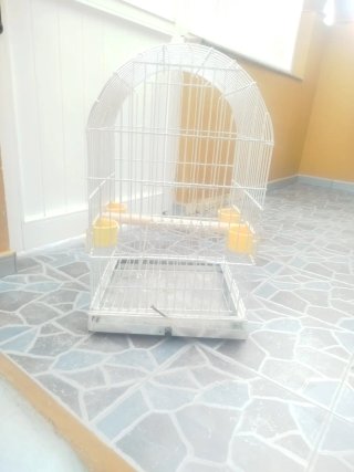Jaula para pájaros de aluminio