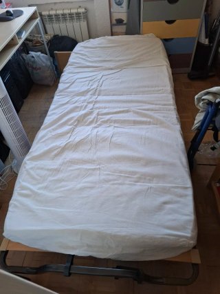 Cama Plegable Metálica y Madera y colchón incluido