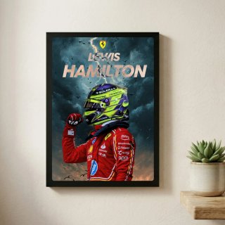 Quadro Lewis Hamilton Ferrari
