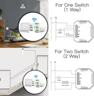 MOES Mini WiFi Módulo Interr. de atenuación LED