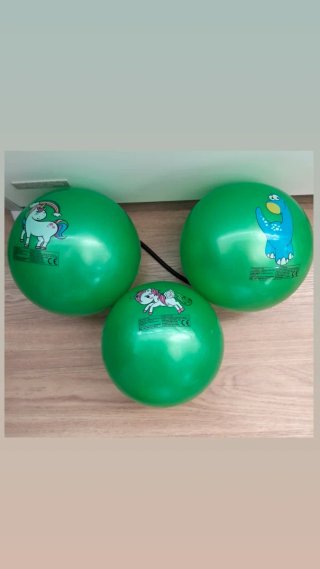 Confezione da 3 palloni verdi per bambini