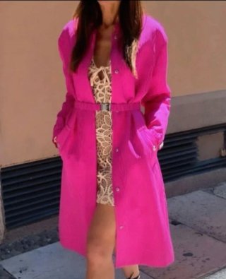 Trench Moschino Fucsia Donna