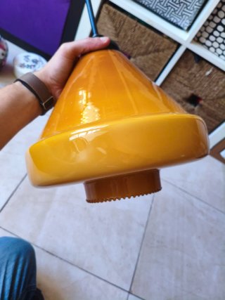 Lámpara colgante vintage ámbar