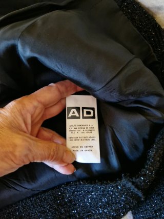Chaqueta Fiesta Negra Adolfo Dominguez Talla S