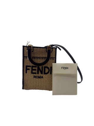Fendi Sunshine Shopper Mini Bolso Negro Marrón