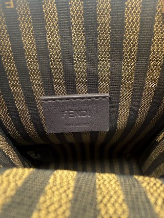 Fendi Sunshine Shopper Mini Bolso Negro Marrón