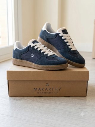 Zapatillas Makarthy Hombre Azul Marrón