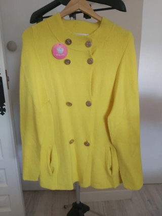 Chaqueta Poncho Amarilla Nueva