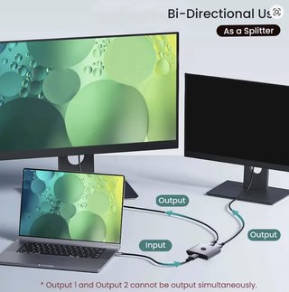 Conmutador HDMI 4K NIERBO Bidireccional 2 en 1