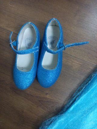 Disfraz Elsa Frozen Talla 6/8 + Zapatos talla28