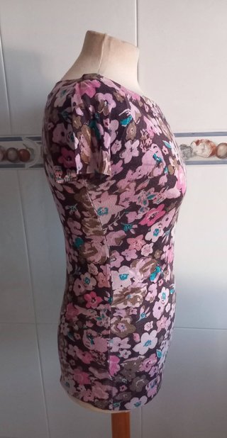 Camiseta floral manga corta T. M