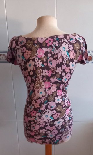Camiseta floral manga corta T. M