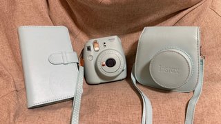Fujifilm Instax Mini 9 azul pastel + funda + álbum