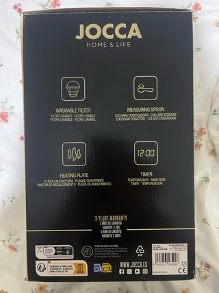 Cafetera de Filtro JOCCA 1.5L 900W