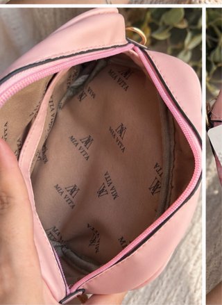 Bolso bandolera rosa a cuadros inspiracion GG nuev