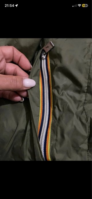 Giacca K-Way uomo verde militare
