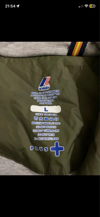 Giacca K-Way uomo verde militare