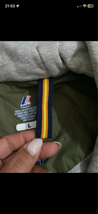 Giacca K-Way uomo verde militare