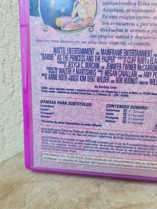 DVD Barbie em A Princesa e a Costureira (Espanhol)